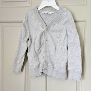 2/$15 H&M Light Gray Knit Cardigan 2-4 Yrs
